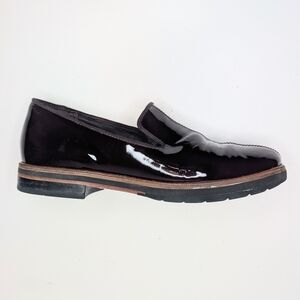 Clarks Frida Loafers Patent Leather Dark Burgundy Size 5